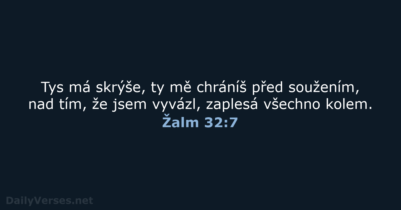 Žalm 32:7 - ČEP