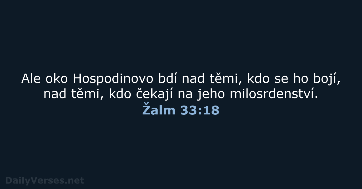 Žalm 33:18 - ČEP
