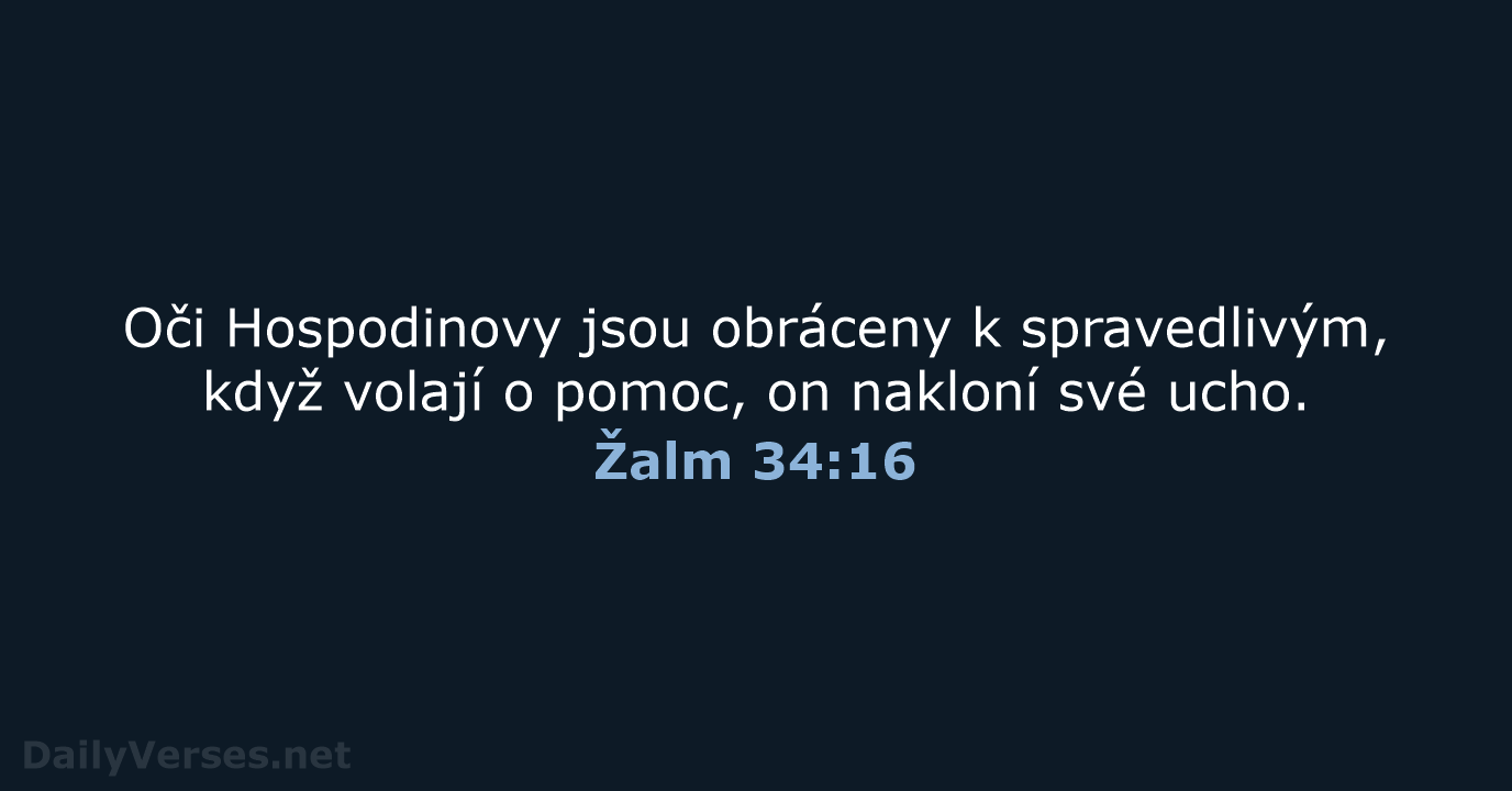 Žalm 34:16 - ČEP