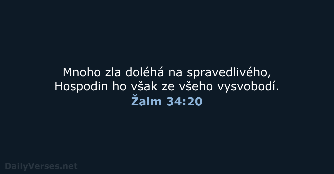 Žalm 34:20 - ČEP