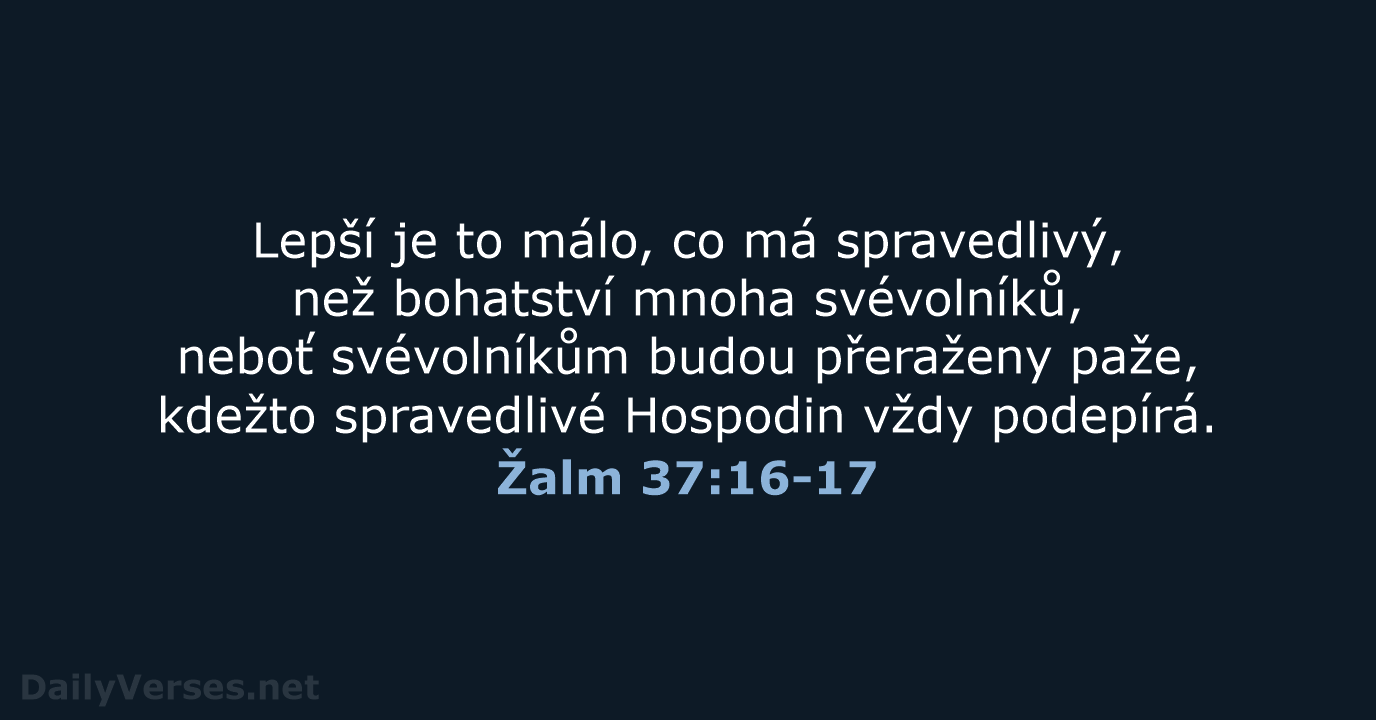 Žalm 37:16-17 - ČEP