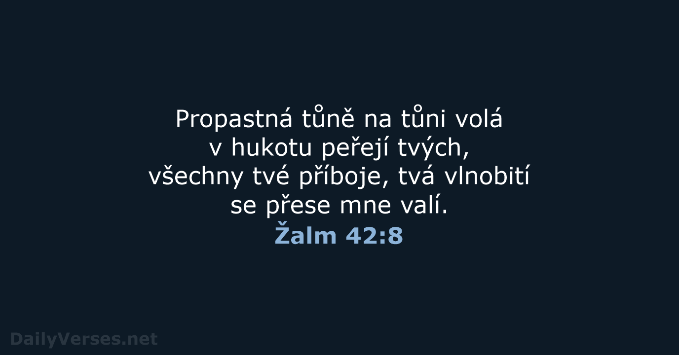 Žalm 42:8 - ČEP