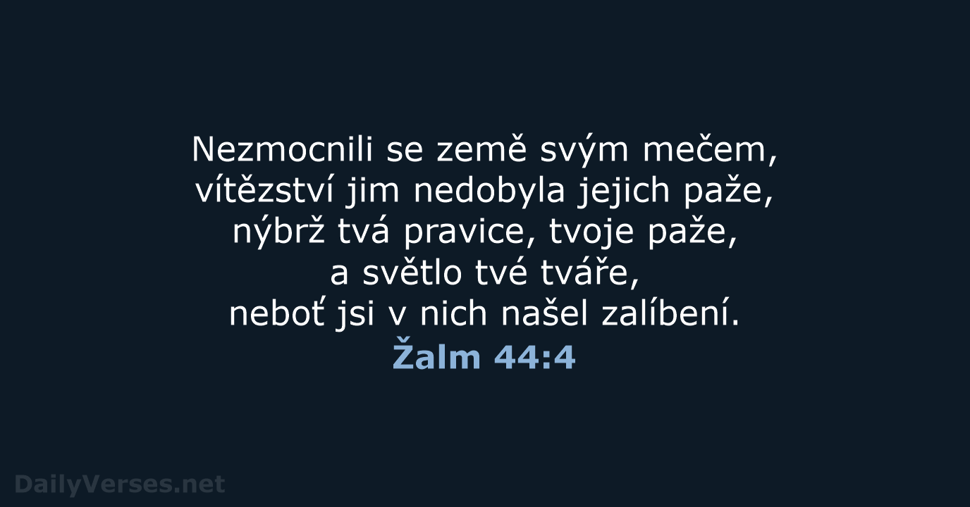 Žalm 44:4 - ČEP