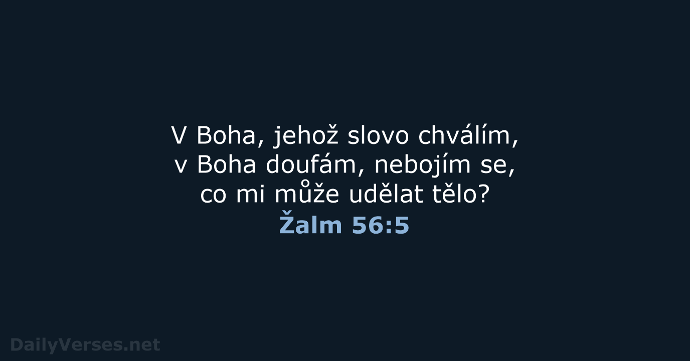 Žalm 56:5 - ČEP