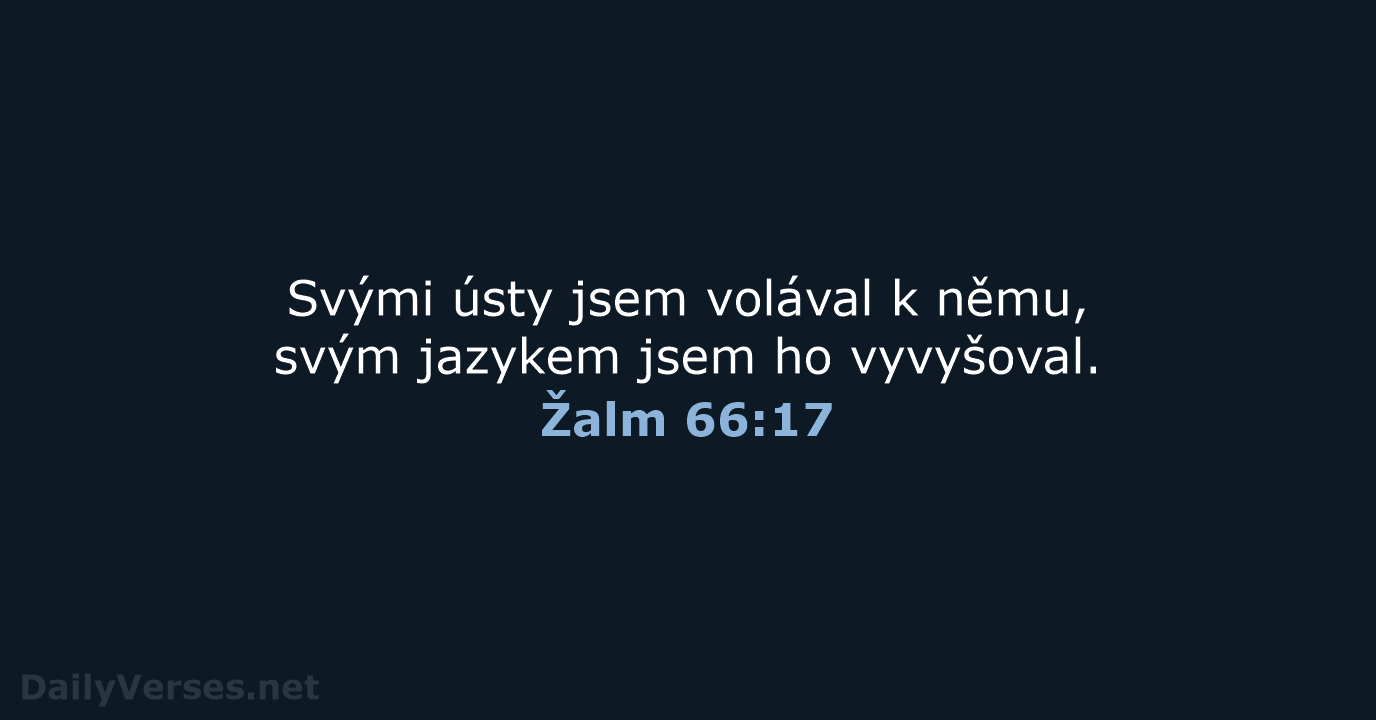 Žalm 66:17 - ČEP