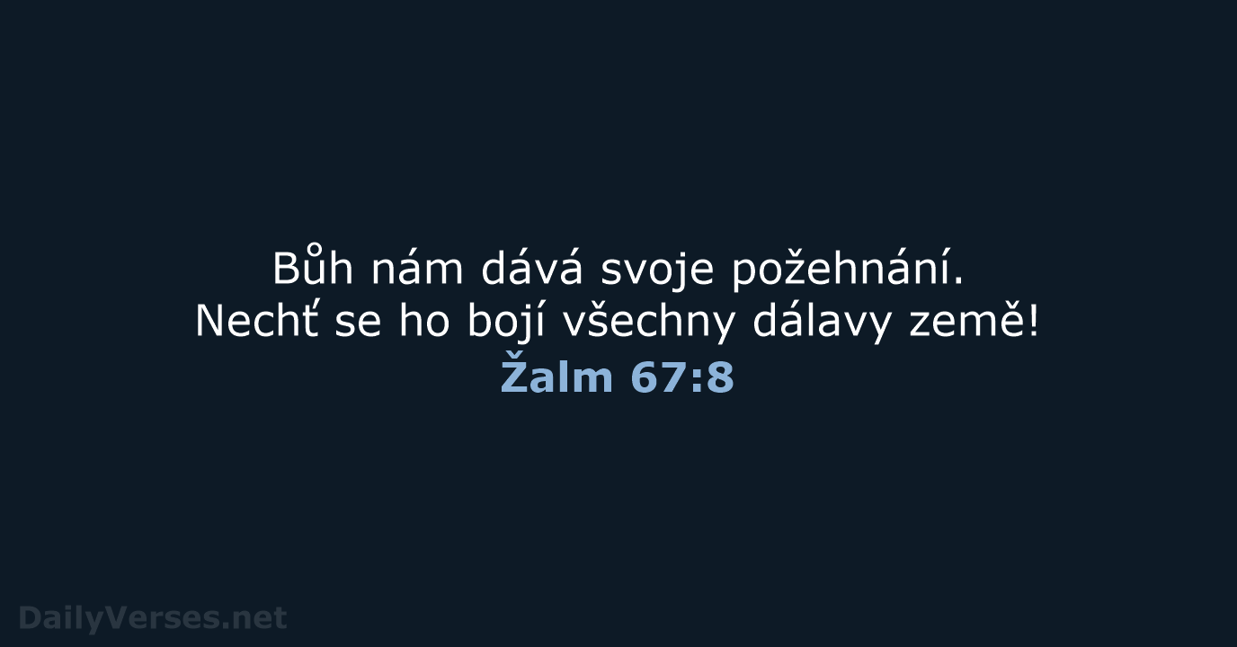 Žalm 67:8 - ČEP