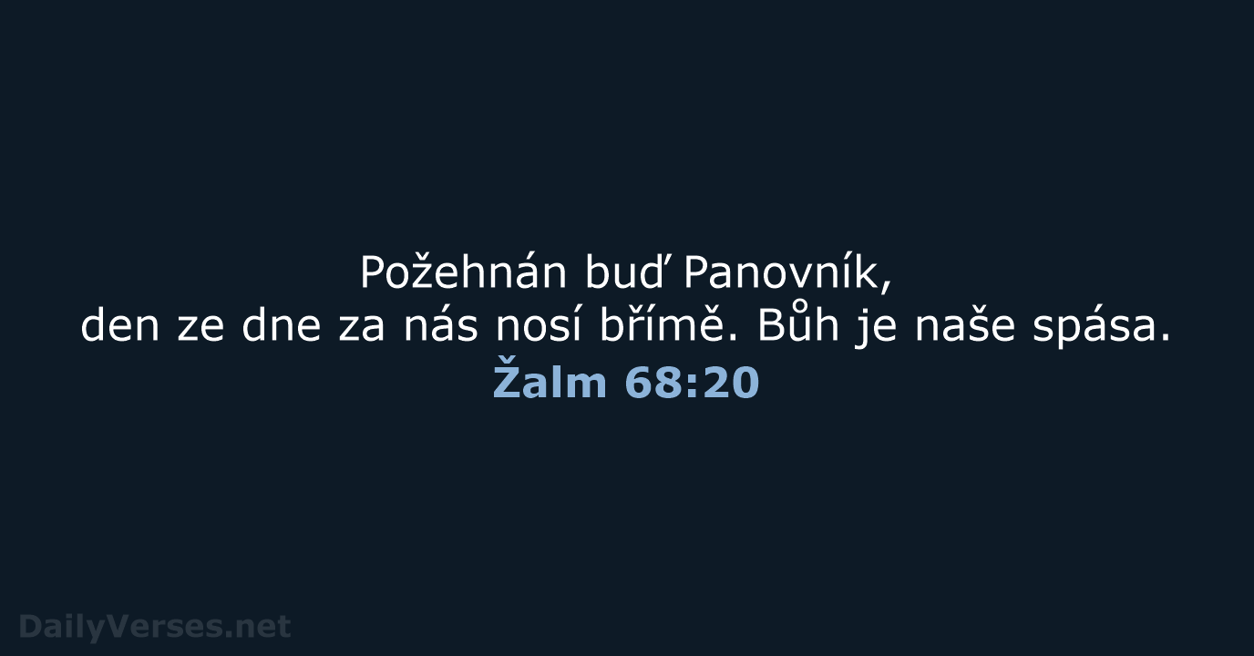 Žalm 68:20 - ČEP