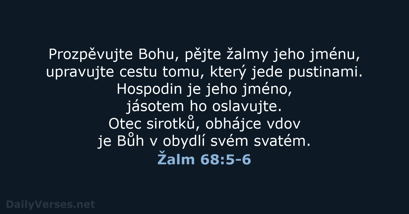 Žalm 68:5-6 - ČEP