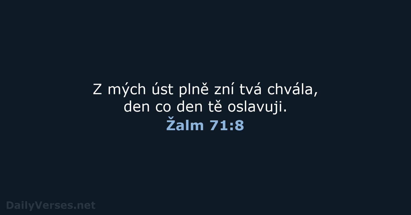 Žalm 71:8 - ČEP