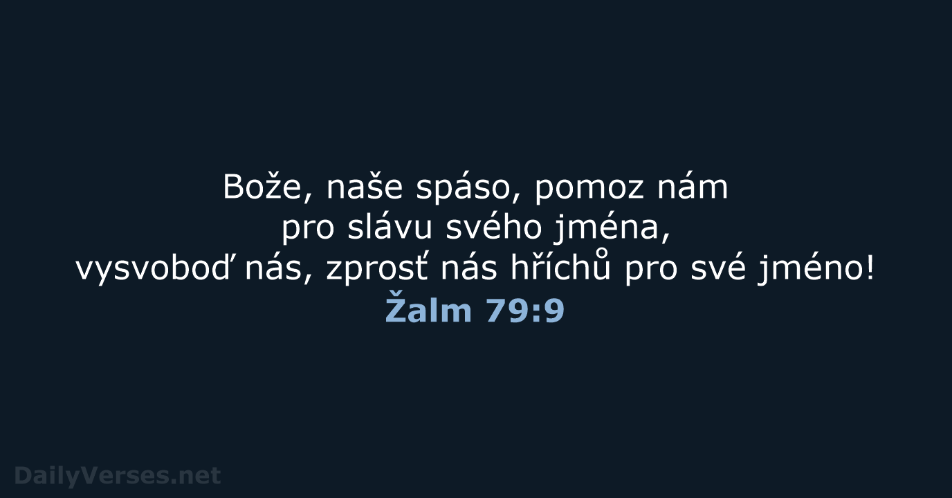 Žalm 79:9 - ČEP