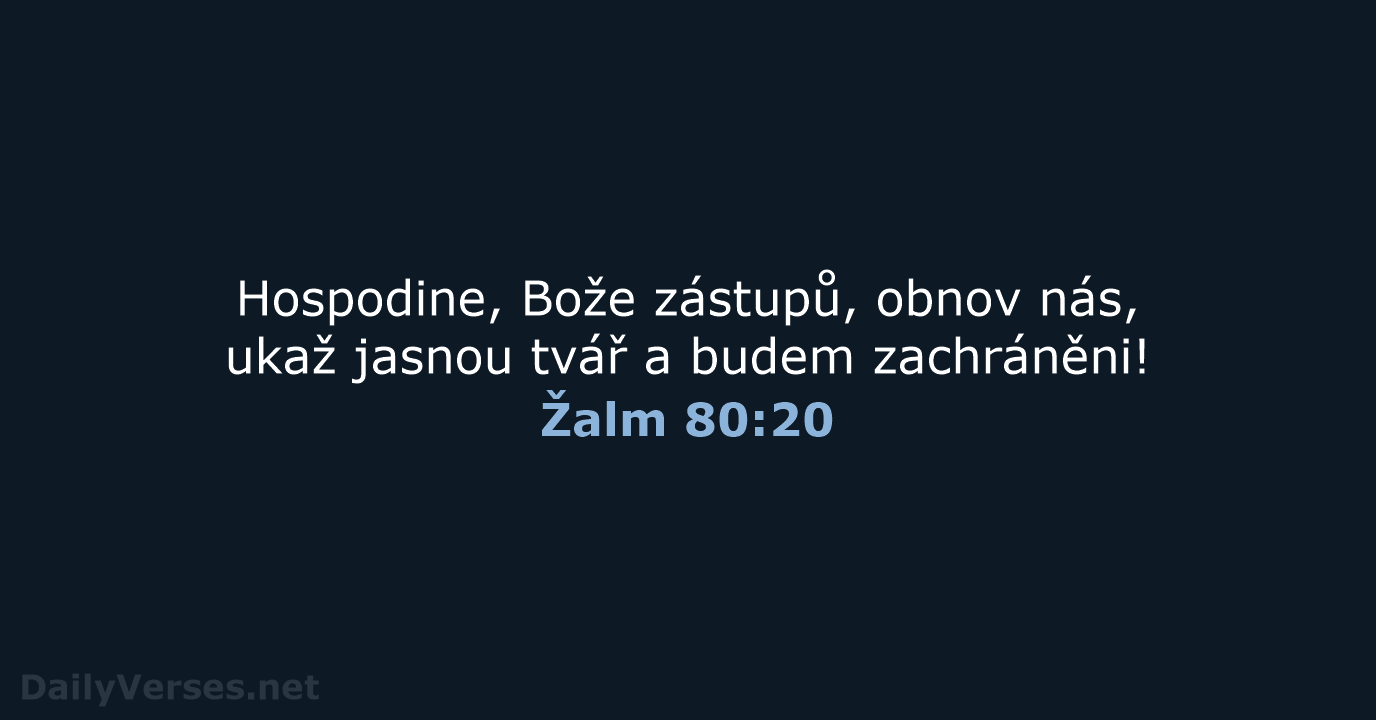 Žalm 80:20 - ČEP