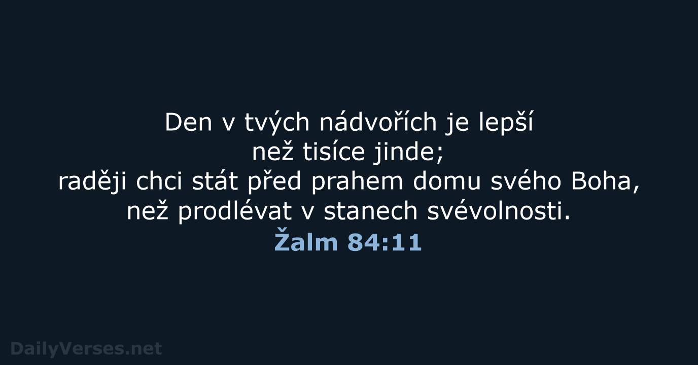 Žalm 84:11 - ČEP
