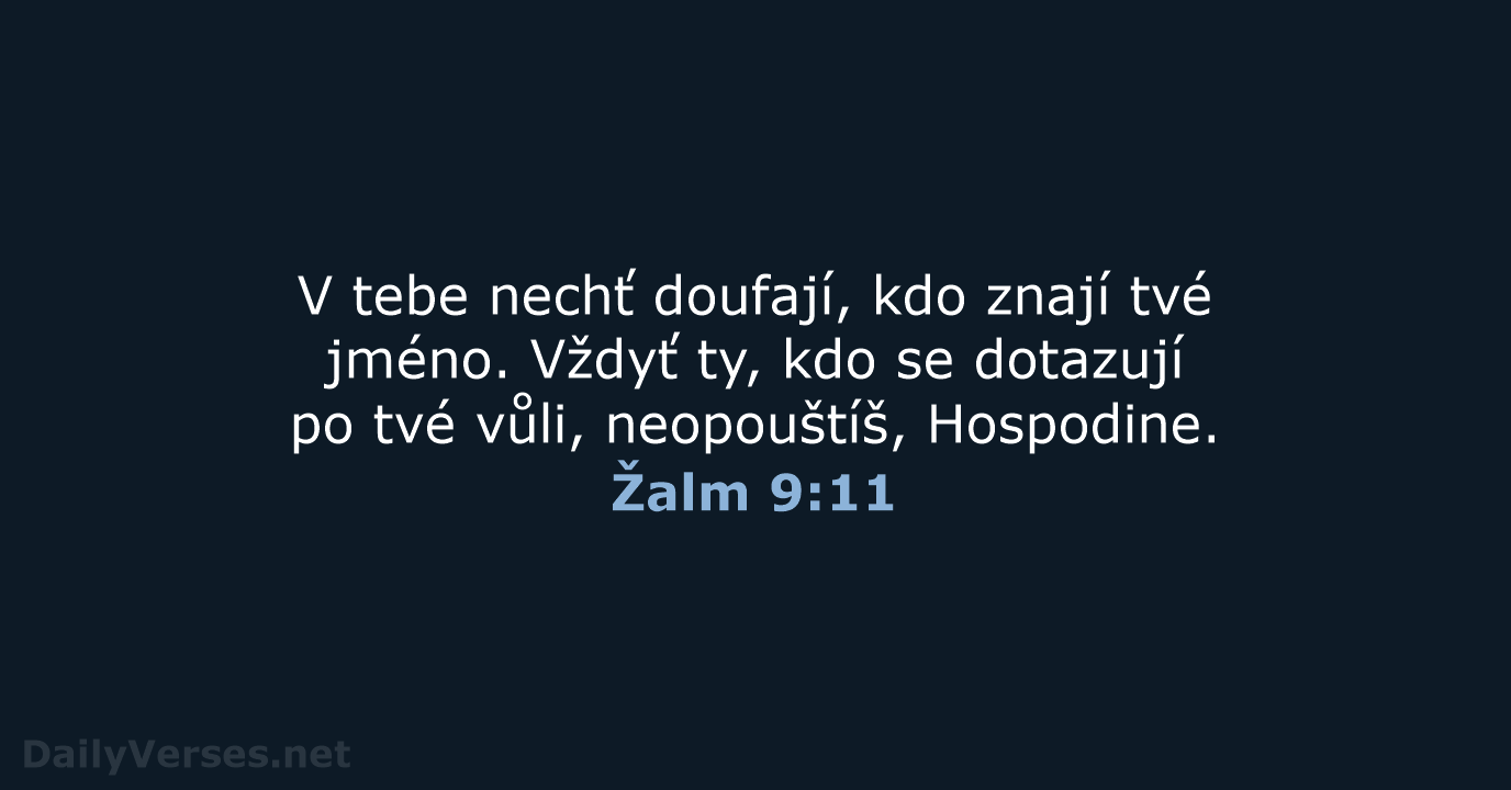 Žalm 9:11 - ČEP