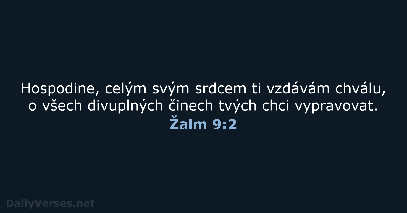 Žalm 9:2 - ČEP