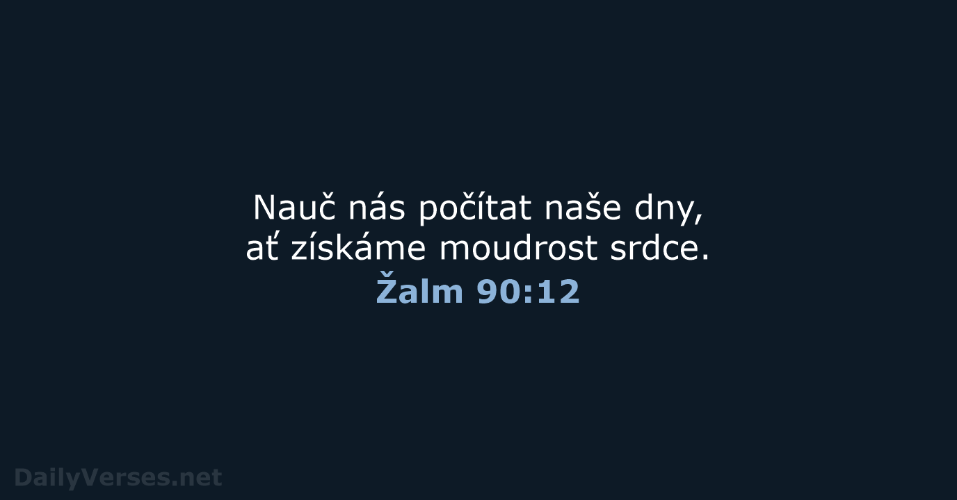 Žalm 90:12 - ČEP