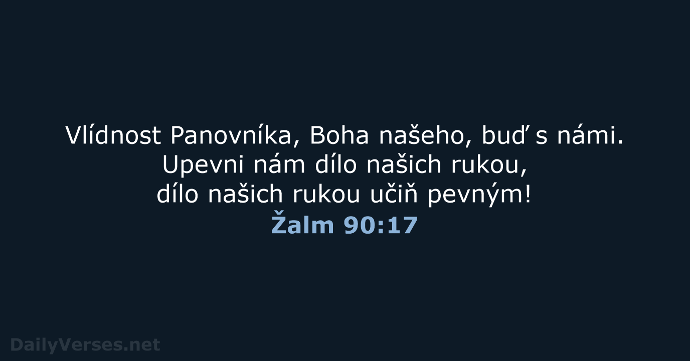 Žalm 90:17 - ČEP