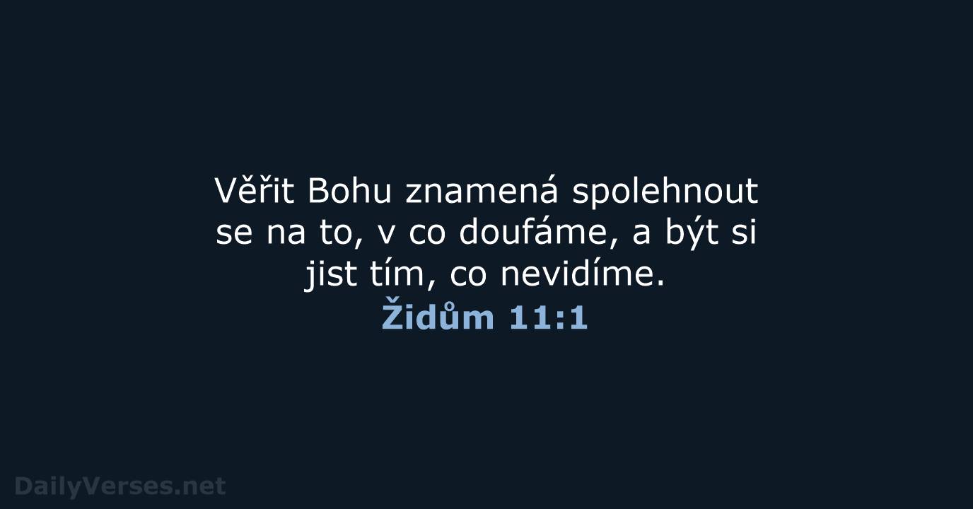 Židům 11:1 - ČEP