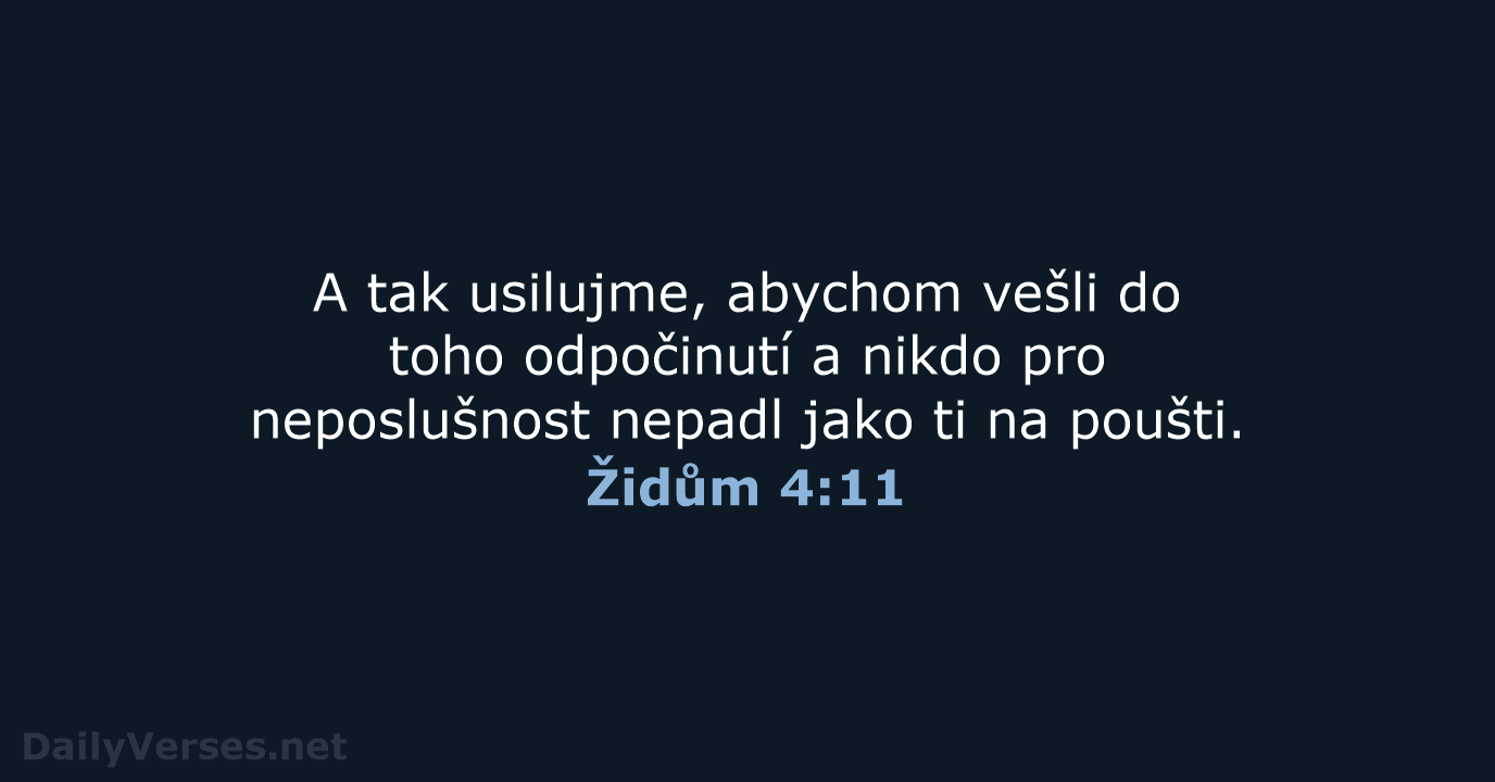 Židům 4:11 - ČEP