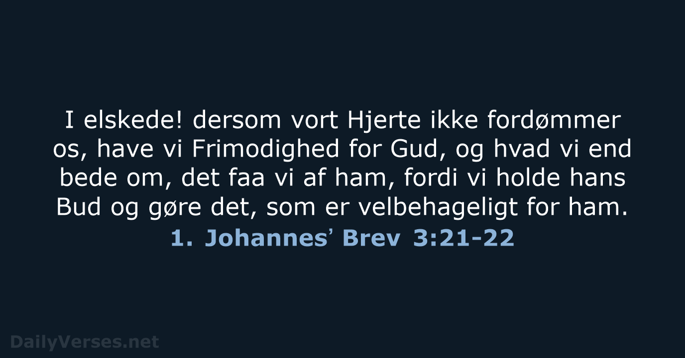 1. Johannesʼ Brev 3:21-22 - DA1871