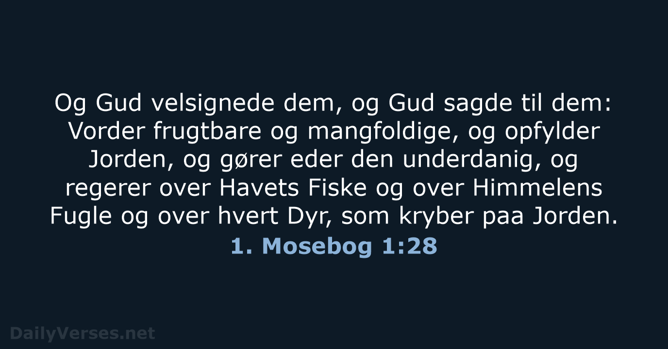 1. Mosebog 1:28 - DA1871