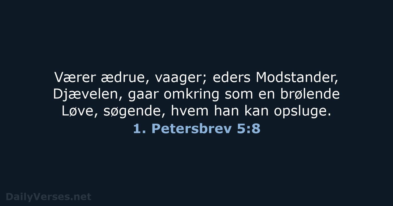 1. Petersbrev 5:8 - DA1871