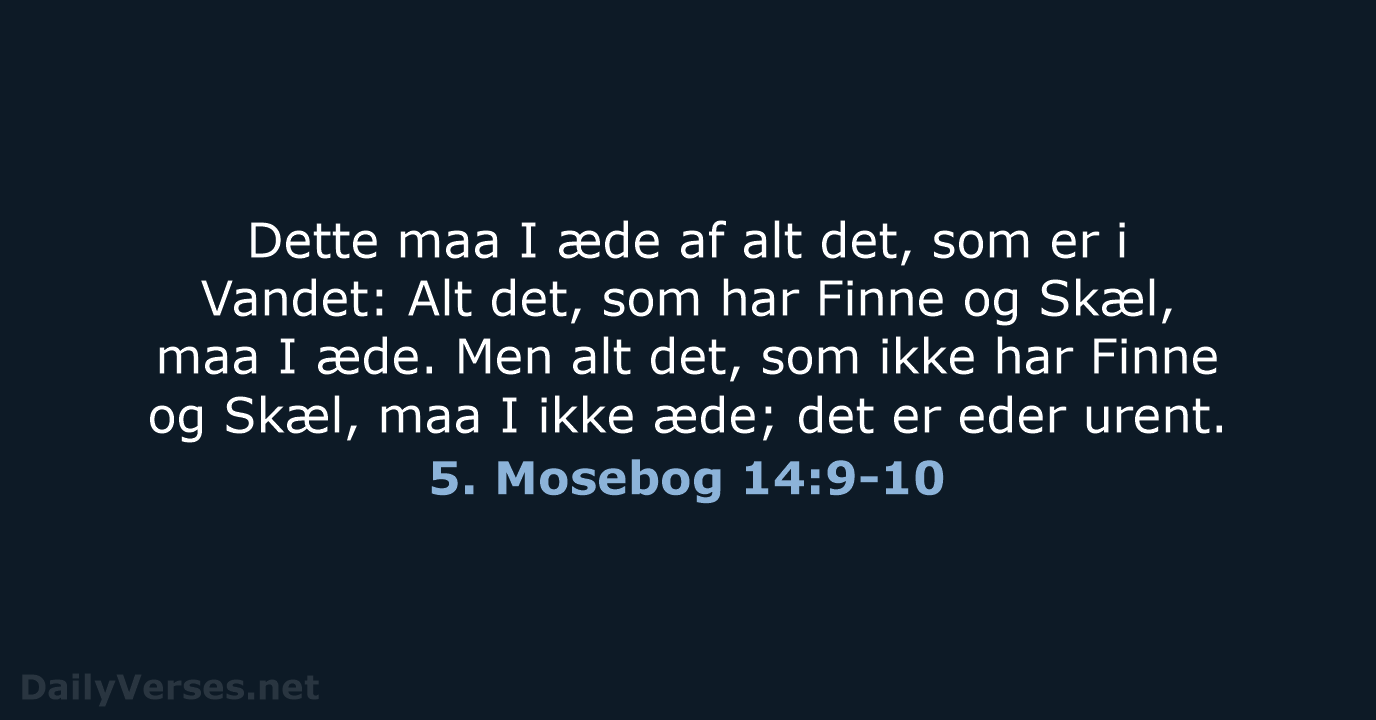5. Mosebog 14:9-10 - DA1871
