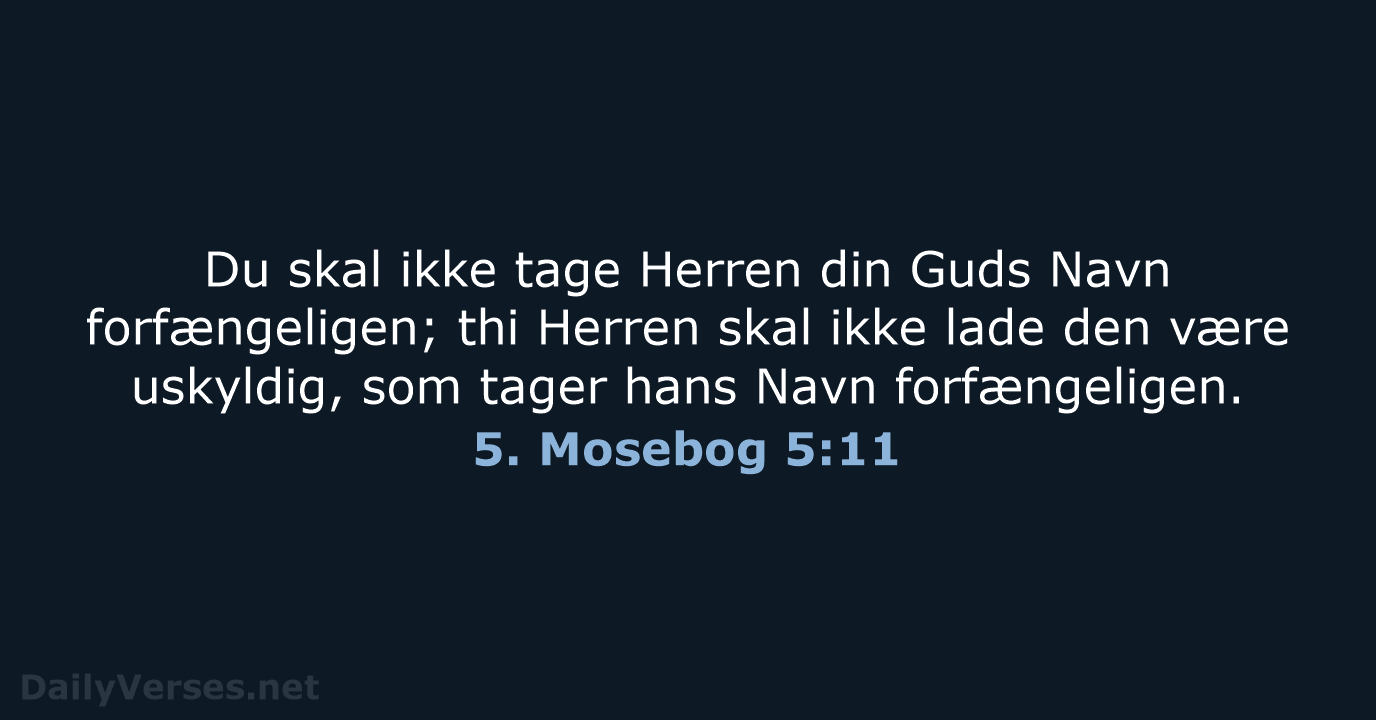 5. Mosebog 5:11 - DA1871