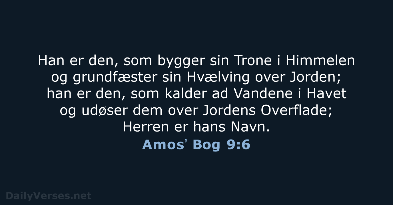 Amosʼ Bog 9:6 - DA1871