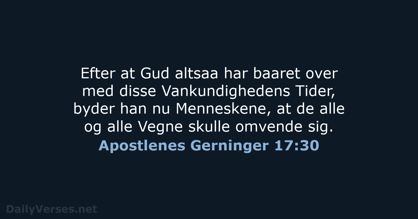 Apostlenes Gerninger 17:30 - DA1871