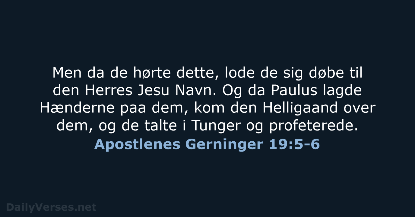 Apostlenes Gerninger 19:5-6 - DA1871