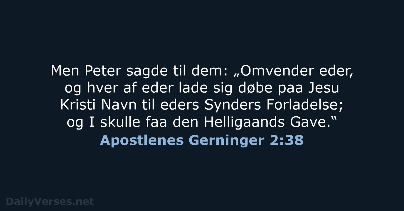 Apostlenes Gerninger 2:38 - DA1871