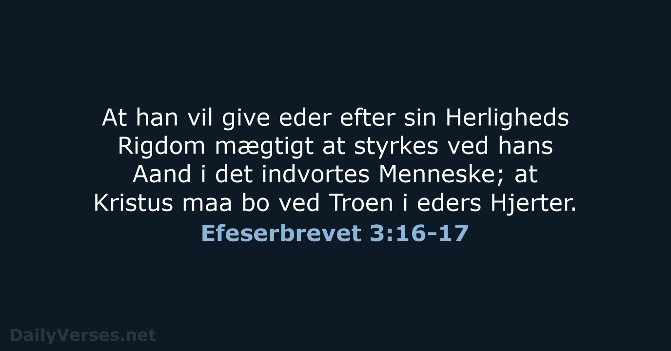Efeserbrevet 3:16-17 - DA1871
