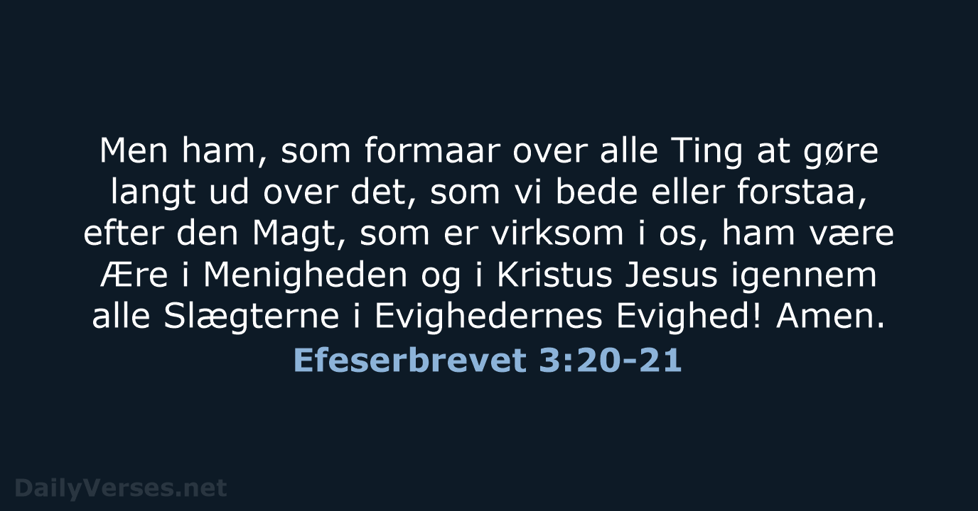 Efeserbrevet 3:20-21 - DA1871