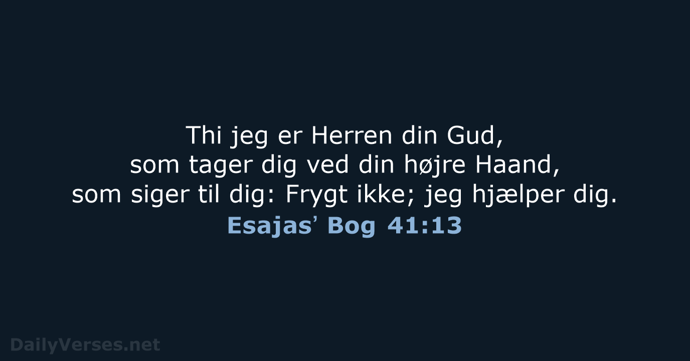 Esajasʼ Bog 41:13 - DA1871