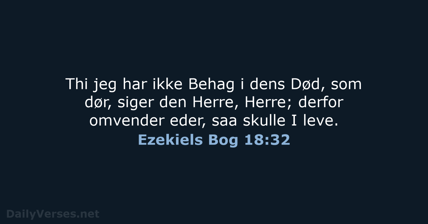 Ezekiels Bog 18:32 - DA1871