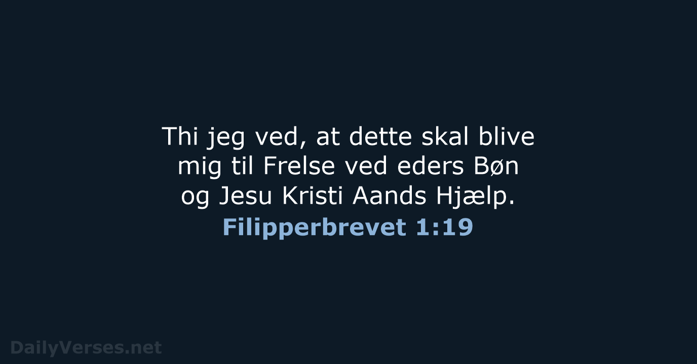 Filipperbrevet 1:19 - DA1871