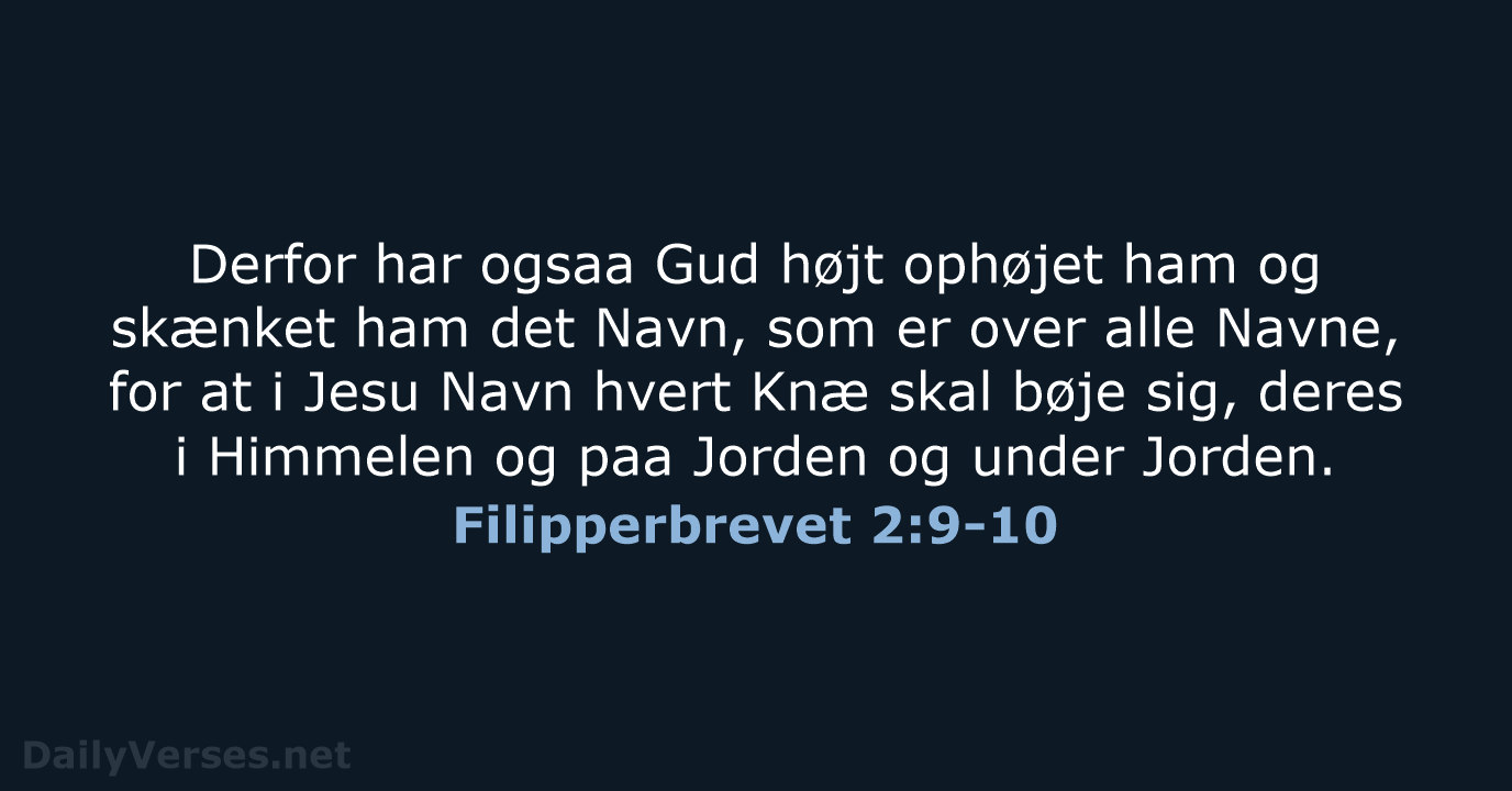 Filipperbrevet 2:9-10 - DA1871