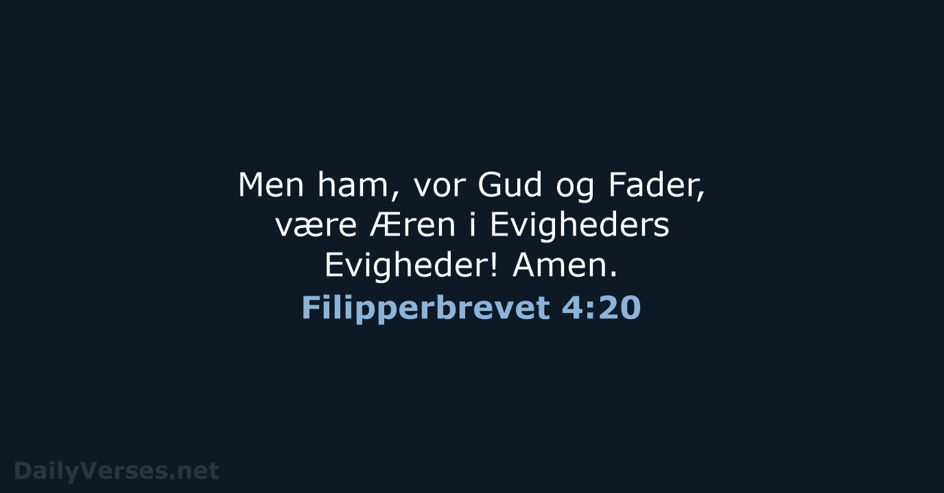 Filipperbrevet 4:20 - DA1871