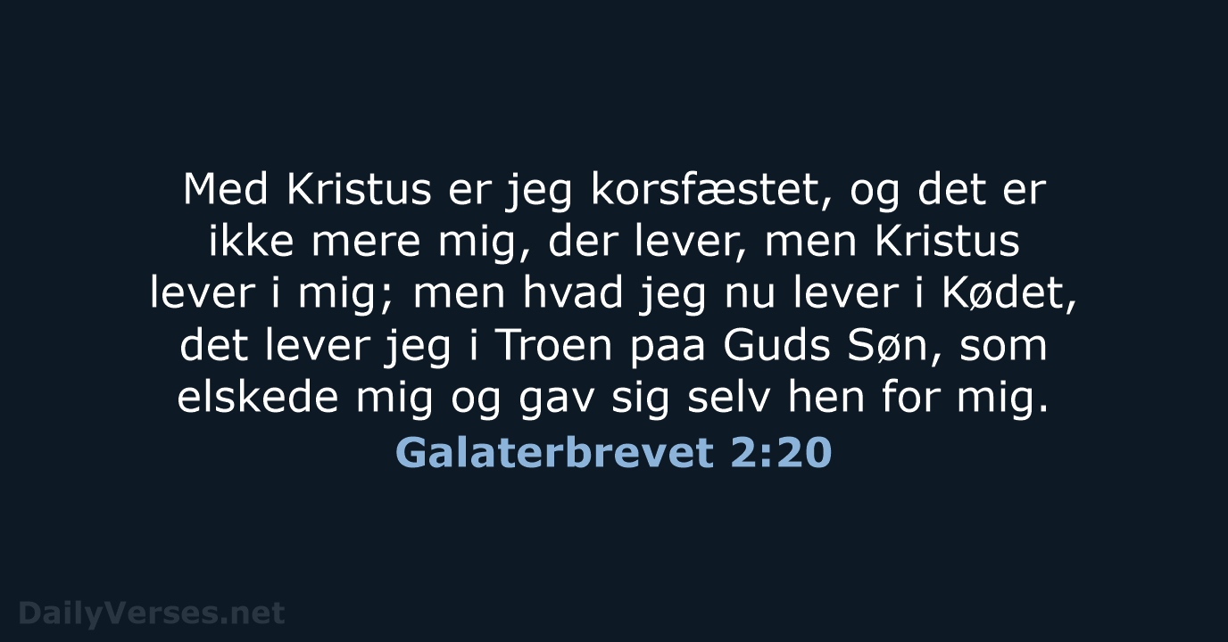 Galaterbrevet 2:20 - DA1871