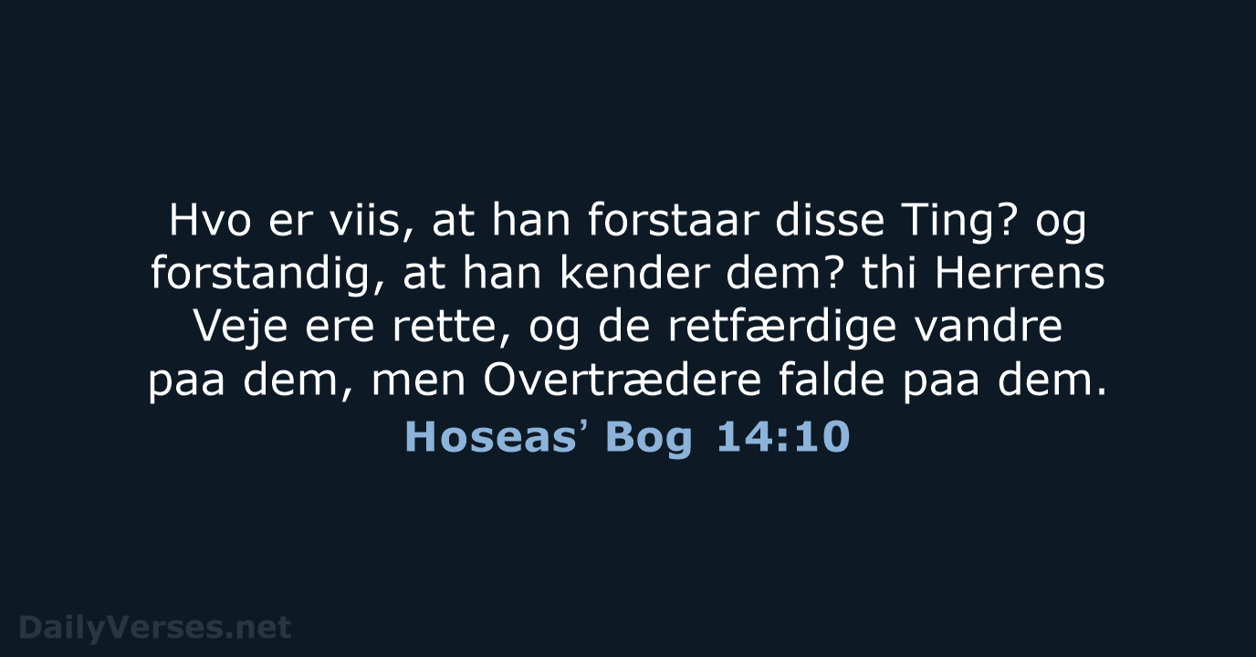 Hoseasʼ Bog 14:10 - DA1871