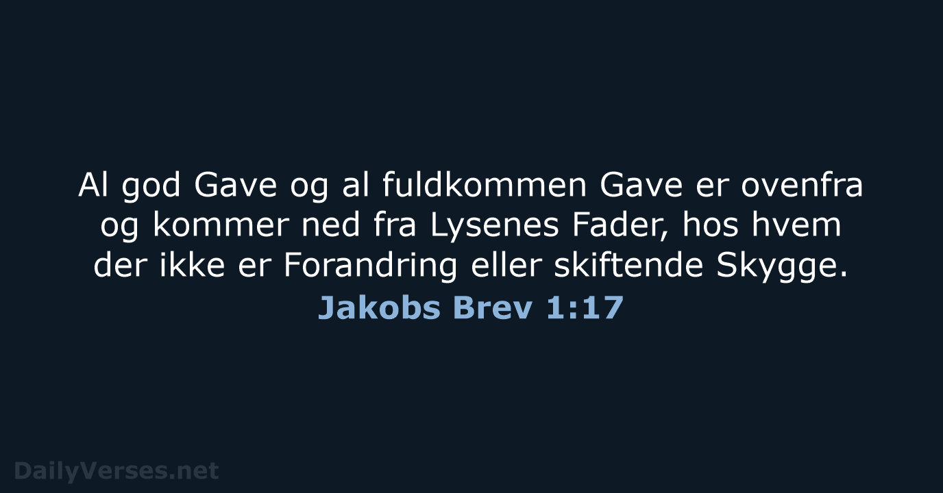 Jakobs Brev 1:17 - DA1871