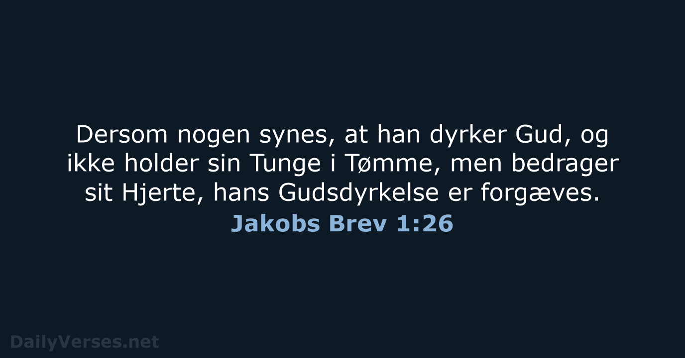 Jakobs Brev 1:26 - DA1871