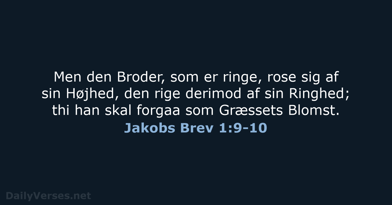 Jakobs Brev 1:9-10 - DA1871