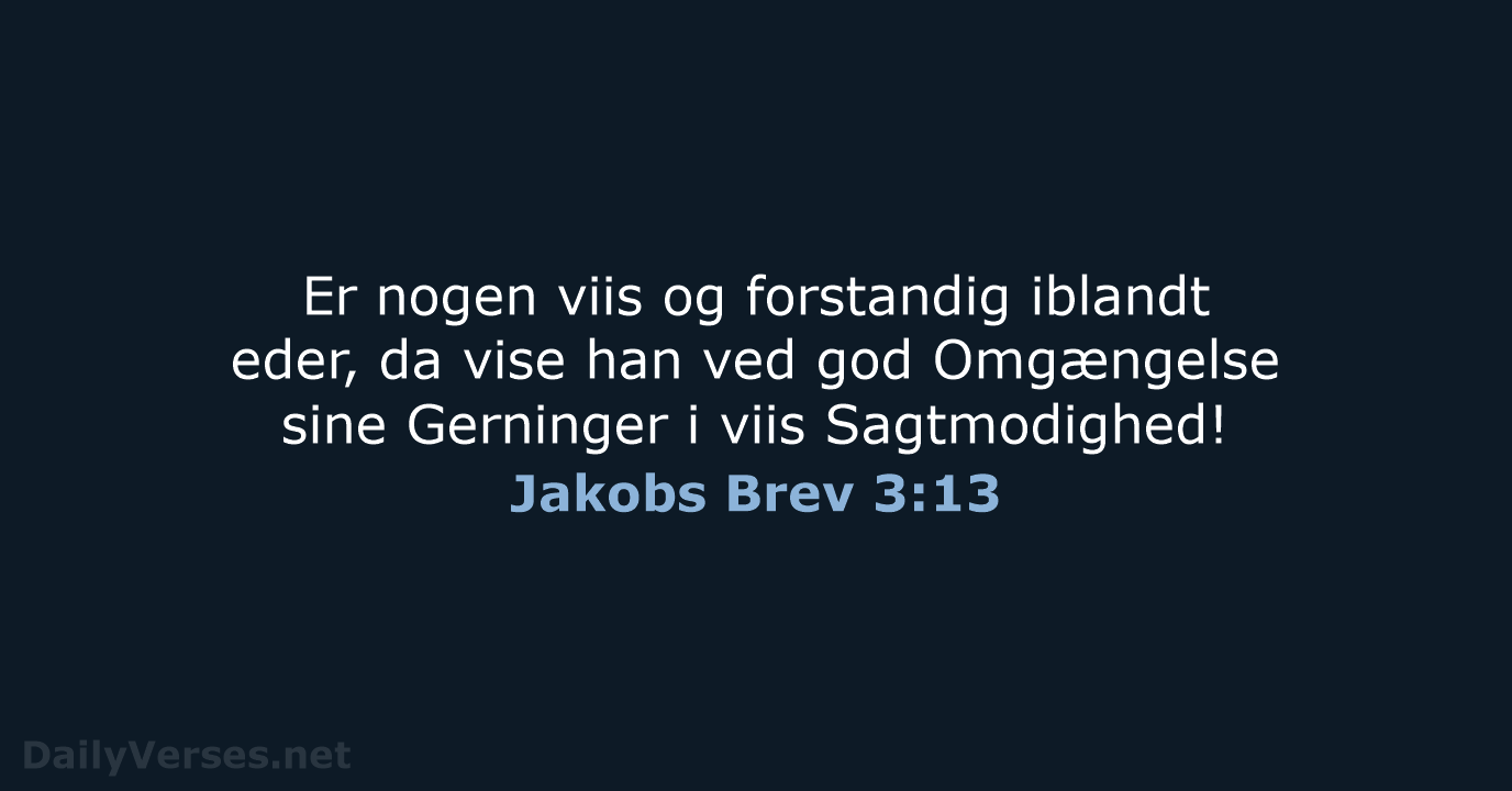 Jakobs Brev 3:13 - DA1871