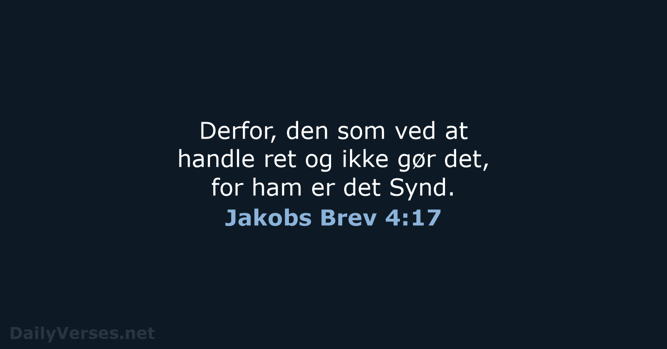 Jakobs Brev 4:17 - DA1871