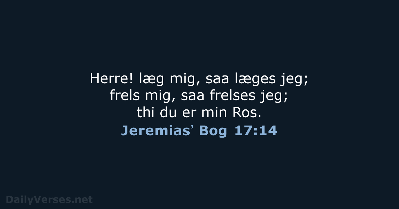 Jeremiasʼ Bog 17:14 - DA1871