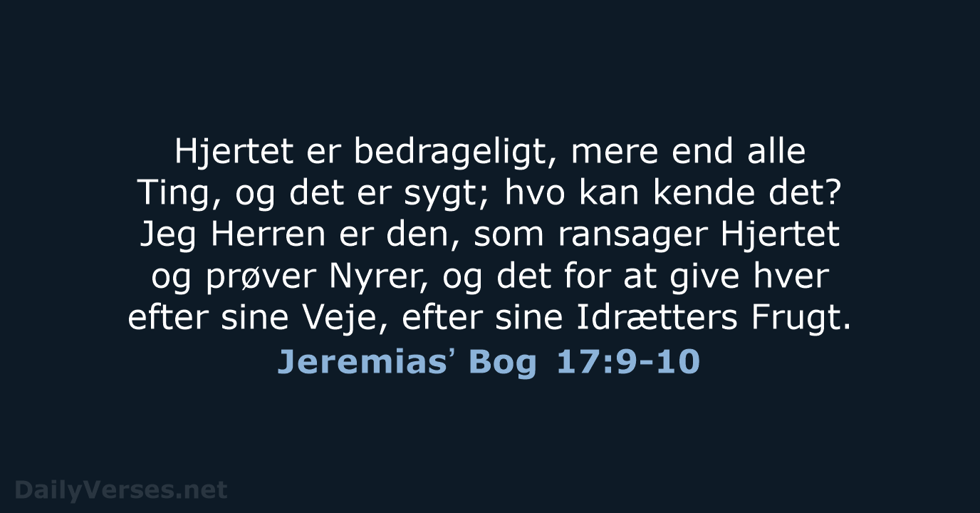 Jeremiasʼ Bog 17:9-10 - DA1871
