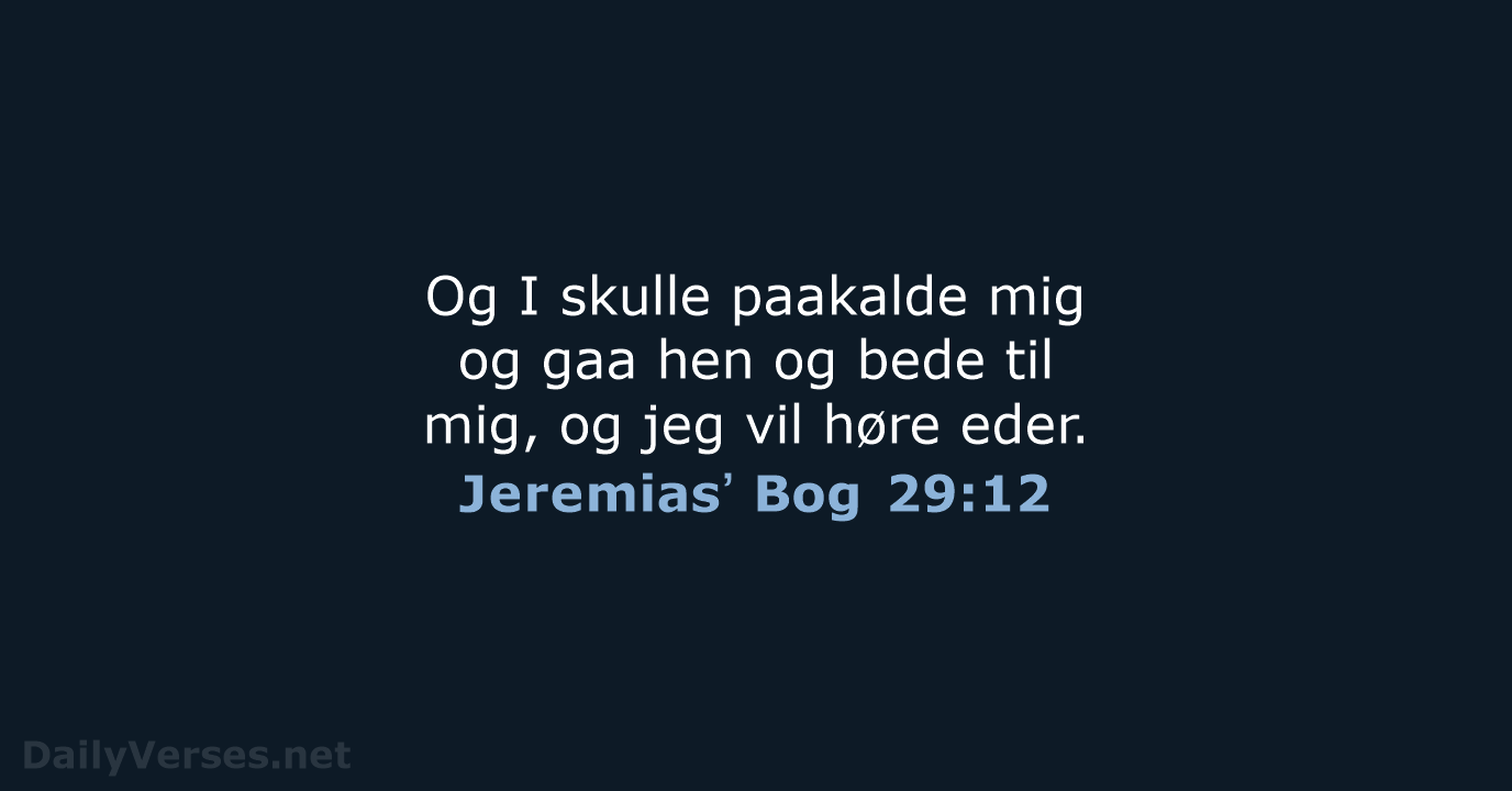 Jeremiasʼ Bog 29:12 - DA1871