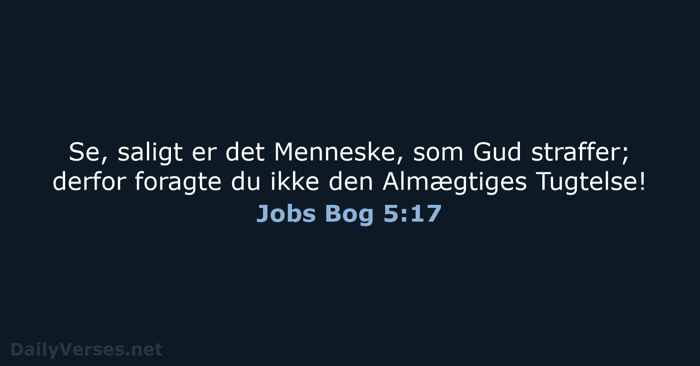 Jobs Bog 5:17 - DA1871