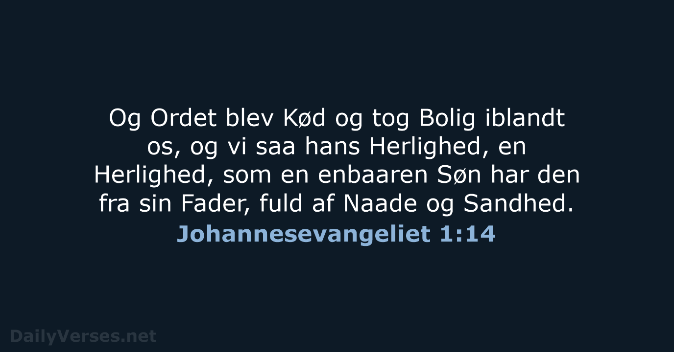 Johannesevangeliet 1:14 - DA1871